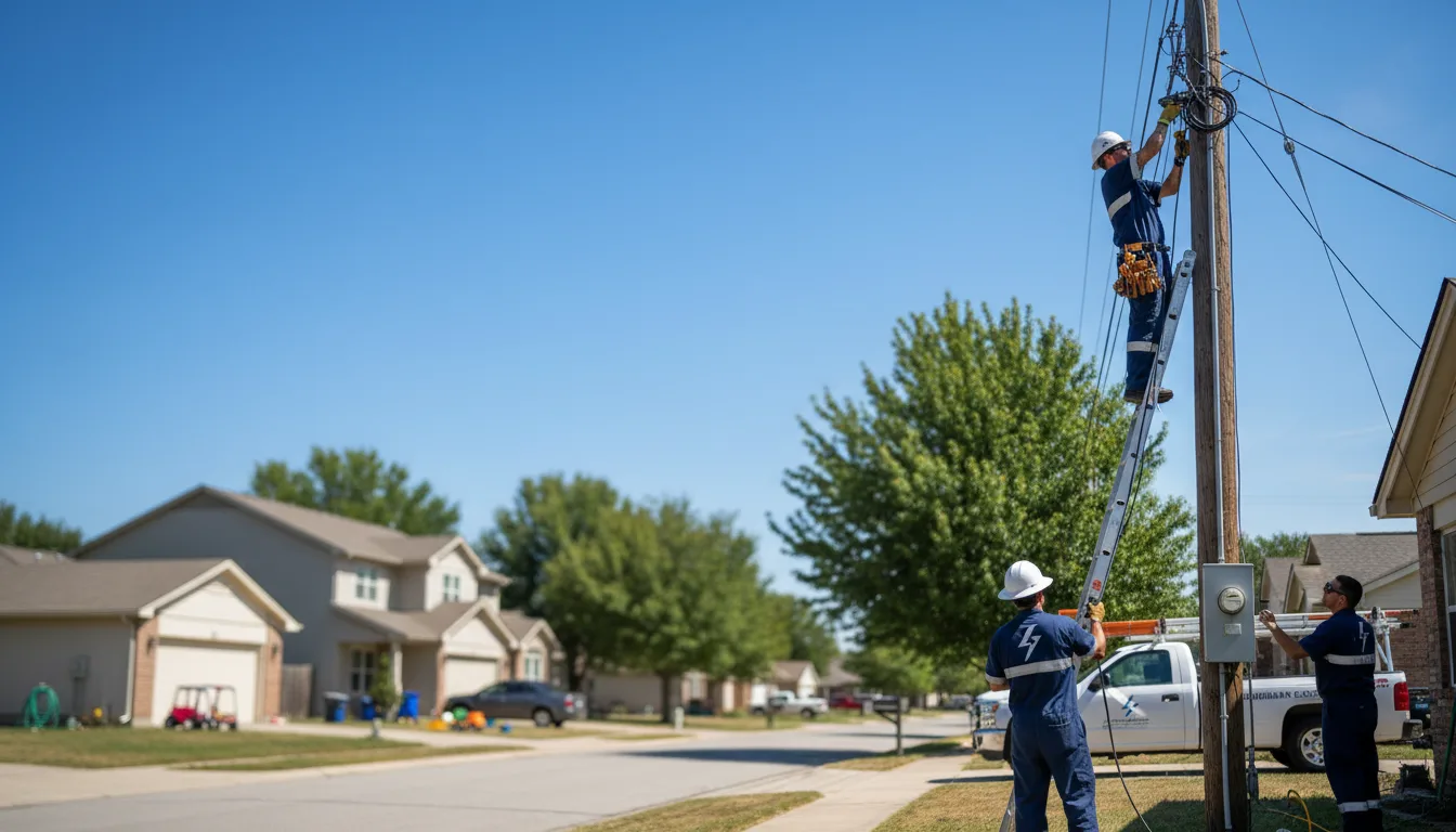 Residential electrician providing installation services in Hall Summit, LA